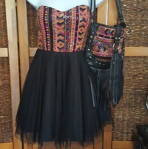 Sequin Dress and Purse Party Outfit